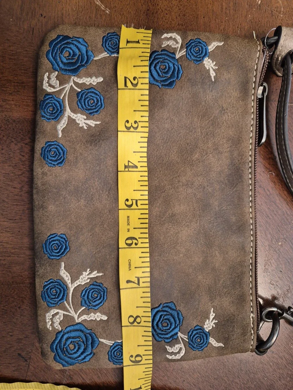 Justin Boots Brown Floral-Embroidered Convertible Bag NWT